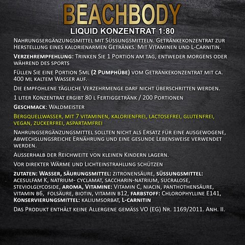 Delicious Beachbody Liquid - Waldmeister